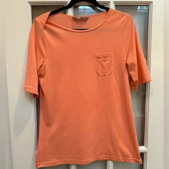 The North Face Women’s Tangerine Dune Sky Short Sleeve Stretchy Top Size Large L - Picture 1 of 8